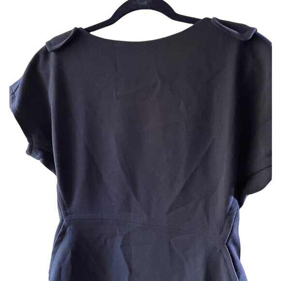 Rachel Roy Size 14 NEW Black Cap Sleeve Sheath Dress - Picture 4 of 10